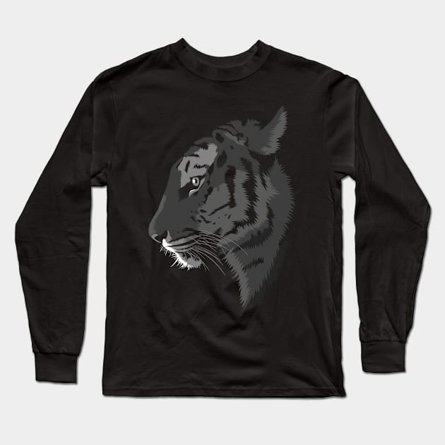 Tiger Long Sleeve T-Shirt by albertocubatas